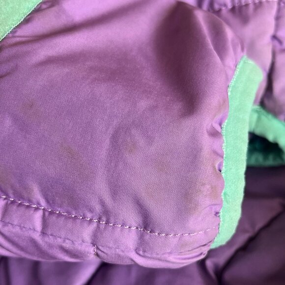 The North Face reversible lavender and teal puffer jacket 18-24m - Picture 7 of 12